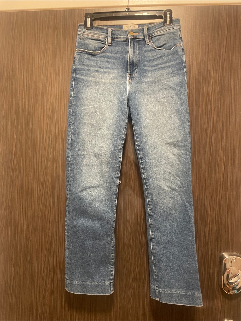 Frame Denim Light Wash Straight Leg Jeans